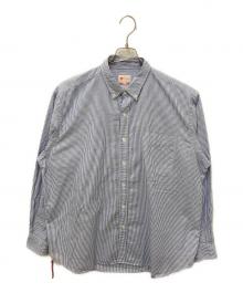 BEAMS JAPAN（ビームスジャパン）の古着「ベーシックルーズボタンダウンシャツ」｜ブルー