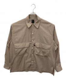 DAIWA PIER39（ダイワ ピア39）の古着「TECH SPORTS OPEN COLLAR SHIRTS L/S」｜ブラウン