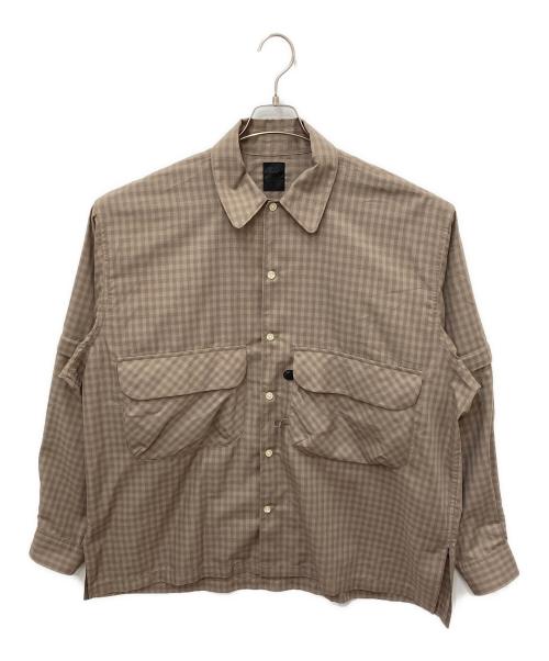 DAIWA PIER39（ダイワ ピア39）DAIWA PIER39 (ダイワ ピア39) TECH SPORTS OPEN COLLAR SHIRTS L/S ブラウン サイズ:XLの古着・服飾アイテム