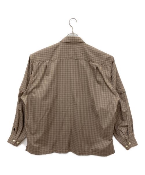 DAIWA PIER39（ダイワ ピア39）DAIWA PIER39 (ダイワ ピア39) TECH SPORTS OPEN COLLAR SHIRTS L/S ブラウン サイズ:XLの古着・服飾アイテム