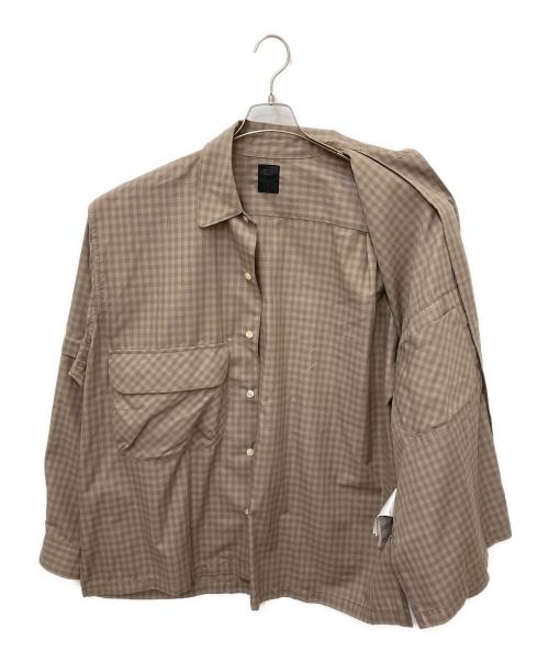 DAIWA PIER39（ダイワ ピア39）DAIWA PIER39 (ダイワ ピア39) TECH SPORTS OPEN COLLAR SHIRTS L/S ブラウン サイズ:XLの古着・服飾アイテム
