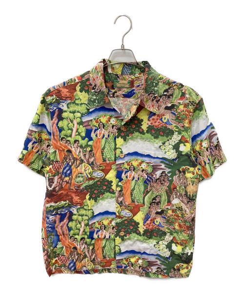 KAMEHAMEHA（カメハメハ）KAMEHAMEHA (カメハメハ) “ORIGINAL MATSON MENU DESIGN by EUGENE SAVAGE” (SHORT SLEEVE) グリーン サイズ:XL 未使用品の古着・服飾アイテム
