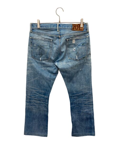 RRL（ダブルアールエル）RRL (ダブルアールエル) SLIM BOOT CUT ダメージ加工デニムパンツ インディゴ サイズ:31の古着・服飾アイテム