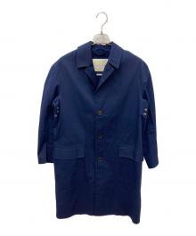 MACKINTOSH（マッキントッシュ）の古着「ゴム引きステンカラーコート」｜ネイビー