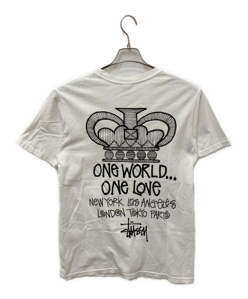 stussy（ステューシー）stussy (ステューシー) ONE WORLD TEE ホワイト サイズ:Lの古着・服飾アイテム