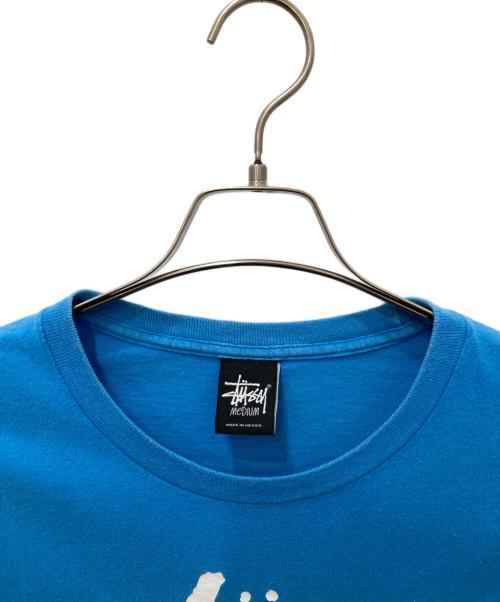 stussy（ステューシー）stussy (ステューシー) プリントTシャツ ブルー サイズ:Mの古着・服飾アイテム