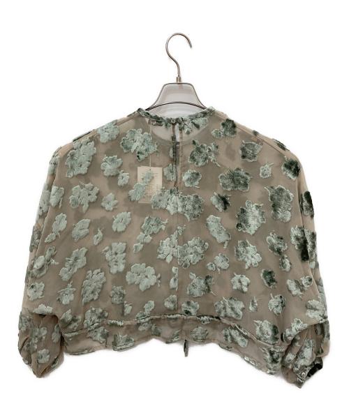 CLANE（クラネ）CLANE (クラネ) FLOWER JACQUARD TOPS カーキ サイズ:1 未使用品の古着・服飾アイテム