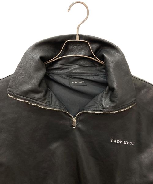 LAST NEST（ラストネスト）LAST NEST (ラストネスト) ハーフジップフェイクレザー ブラック サイズ:Ⅼの古着・服飾アイテム