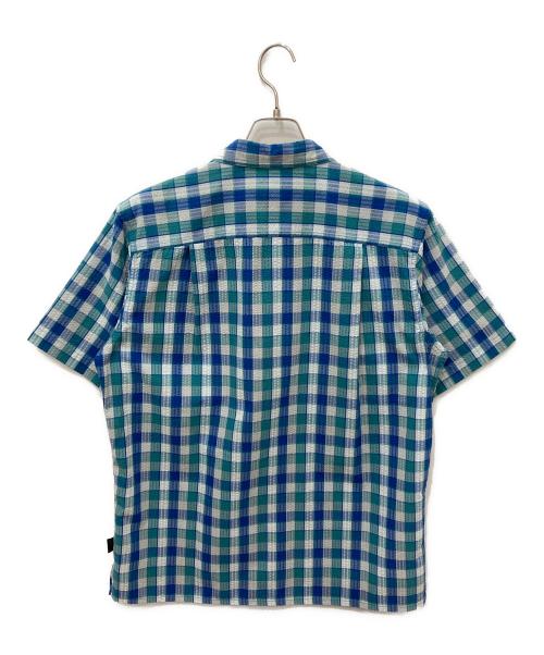 Patagonia（パタゴニア）Patagonia (パタゴニア) シアーサッカー半袖チェックシャツ ブルー サイズ:Mの古着・服飾アイテム