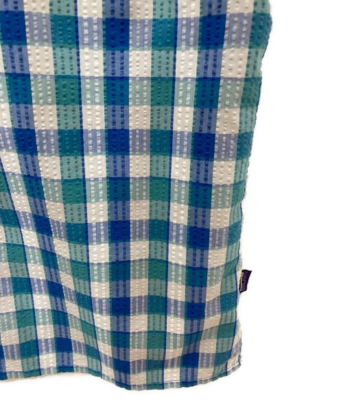 Patagonia（パタゴニア）Patagonia (パタゴニア) シアーサッカー半袖チェックシャツ ブルー サイズ:Mの古着・服飾アイテム