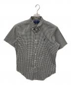 RALPH LAURENラルフローレン）の古着「チェックシャツ」｜ブラック×ホワイト