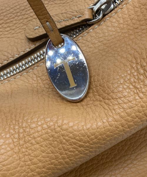 TOD'S（トッズ）TOD'S (トッズ) レザーハンドバッグ ベージュの古着・服飾アイテム