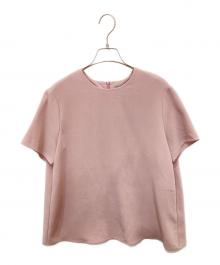 theory luxe（セオリーリュクス）の古着「ウォッシャブルショートスリーブTブラウス」｜ピンク