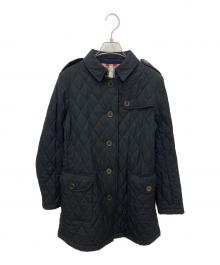 BURBERRY LONDON（バーバリーロンドン）の古着「キルティングベルテッドコート」｜ブラック