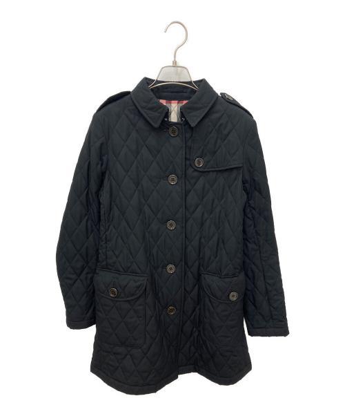 BURBERRY LONDON（バーバリーロンドン）BURBERRY LONDON (バーバリーロンドン) キルティングベルテッドコート ブラック サイズ:38の古着・服飾アイテム
