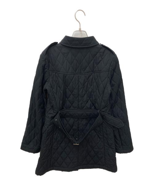 BURBERRY LONDON（バーバリーロンドン）BURBERRY LONDON (バーバリーロンドン) キルティングベルテッドコート ブラック サイズ:38の古着・服飾アイテム