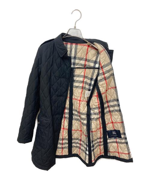 BURBERRY LONDON（バーバリーロンドン）BURBERRY LONDON (バーバリーロンドン) キルティングベルテッドコート ブラック サイズ:38の古着・服飾アイテム