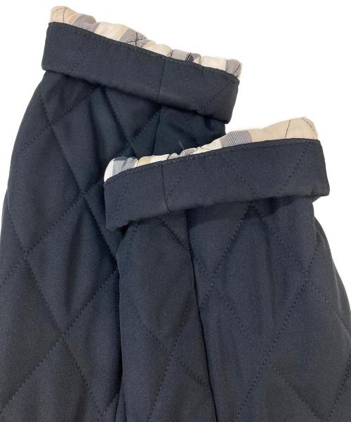 BURBERRY LONDON（バーバリーロンドン）BURBERRY LONDON (バーバリーロンドン) キルティングベルテッドコート ブラック サイズ:38の古着・服飾アイテム