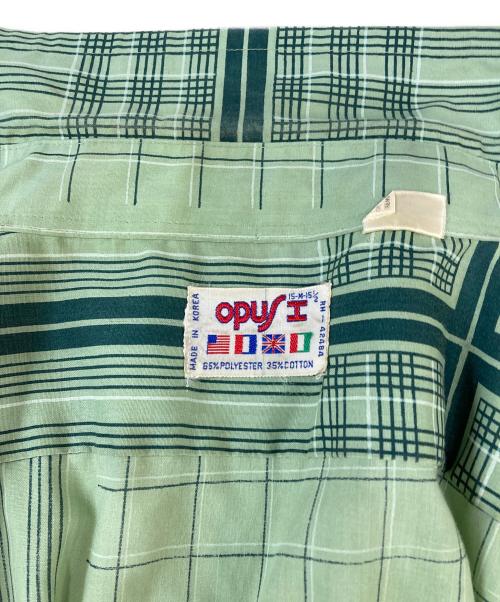 OPUS I（-）OPUS I (-) 長袖シャツ グリーン サイズ:15 1/2の古着・服飾アイテム