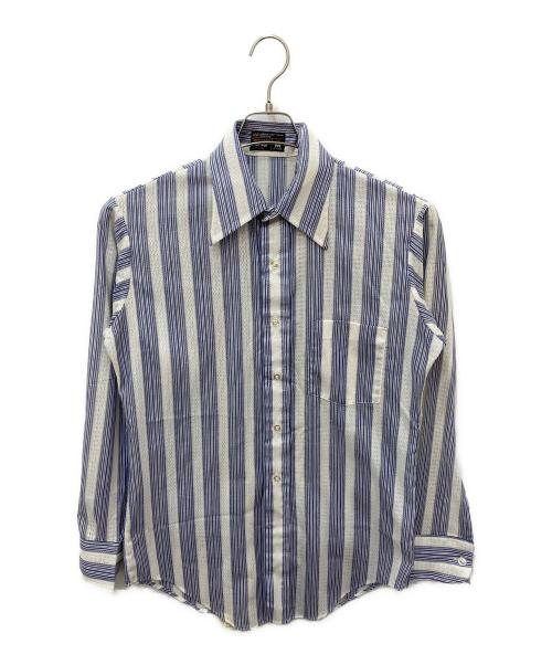 JC PENNEY（ジェーシーペニー）JC PENNEY (ジェーシーペニー) TOWN CRAFT (タウンクラフト) ストライプシャツ ブルー サイズ:Mの古着・服飾アイテム