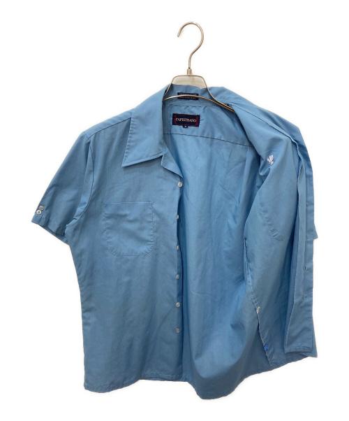 Capistrano（カピストラーノ）CAPISTRANO (カピストラーノ) オープンカラーシャツ ブルー サイズ:Mの古着・服飾アイテム