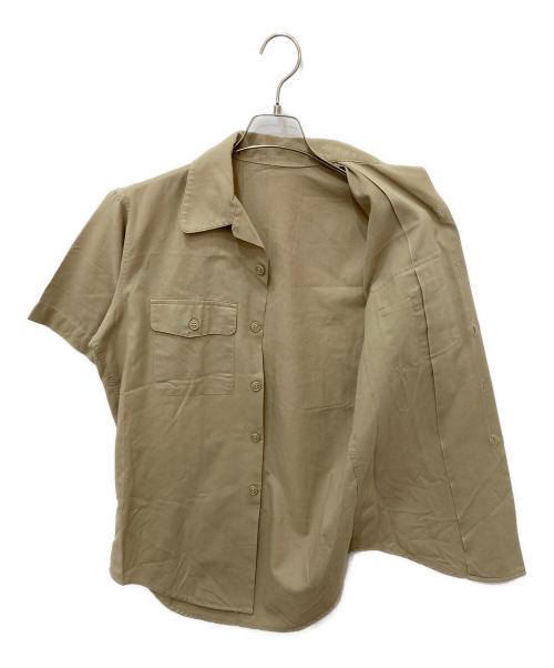 USED（古着）USED (古着) 半袖シャツ ベージュ サイズ:記載なしの為実寸参照の古着・服飾アイテム