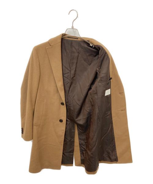 EDIFICE（エディフィス）EDIFICE (エディフィス) 140S ウールカシミア チェスター コート ベージュ サイズ:44の古着・服飾アイテム