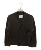MHLマーガレットハウエル）の古着「WOOL ALPACA LINEN CARDIGAN」｜ブラウン