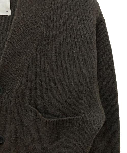MHL（マーガレットハウエル）MHL (マーガレットハウエル) WOOL ALPACA LINEN CARDIGAN ブラウン サイズ:Mの古着・服飾アイテム