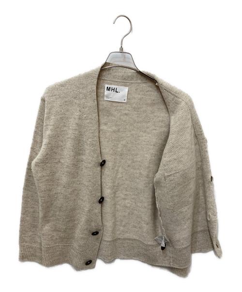 MHL（マーガレットハウエル）MHL (マーガレットハウエル) WOOL ALPACA LINEN CARDIGAN ベージュ サイズ:Mの古着・服飾アイテム