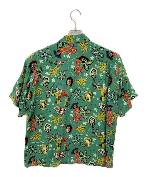 Sun Surf（サンサーフ）Sun Surf (サンサーフ) KEONI OF HAWAII “SOUTH PACIFIC SEA” by TROPICANA JOE グリーン サイズ:XLの古着・服飾アイテム