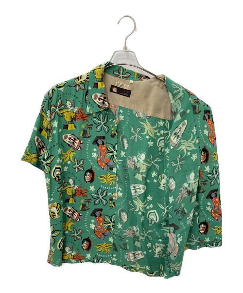 Sun Surf（サンサーフ）Sun Surf (サンサーフ) KEONI OF HAWAII “SOUTH PACIFIC SEA” by TROPICANA JOE グリーン サイズ:XLの古着・服飾アイテム