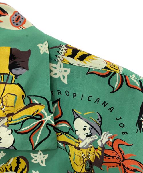 Sun Surf（サンサーフ）Sun Surf (サンサーフ) KEONI OF HAWAII “SOUTH PACIFIC SEA” by TROPICANA JOE グリーン サイズ:XLの古着・服飾アイテム