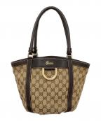 GUCCIグッチ）の古着「GG柄アビーハンドバッグ　」｜ベージュ×ダークブラウン