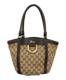 GUCCI（グッチ）の古着「GG柄アビーハンドバッグ　」｜ベージュ×ダークブラウン