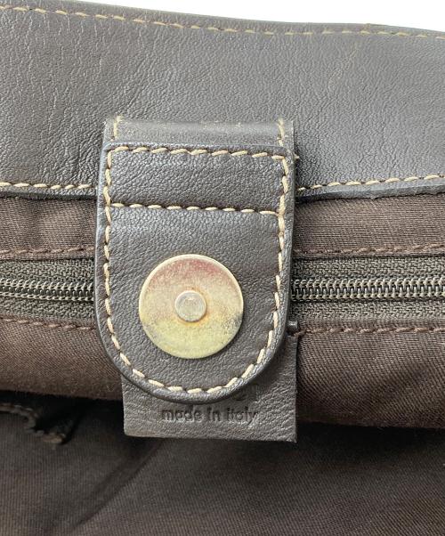 GUCCI（グッチ）GUCCI (グッチ) GG柄アビーハンドバッグ　 ベージュ×ダークブラウンの古着・服飾アイテム
