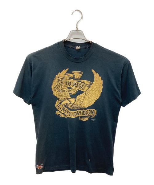 HARLEY-DAVIDSON（ハーレーダビッドソン）HARLEY-DAVIDSON (ハーレーダビッドソン) プリントTシャツ ブラック サイズ:記載なしの為実寸参照の古着・服飾アイテム