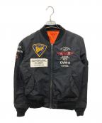 AVIREXアヴィレックス）の古着「U.S.NAVAL AVIATION」｜ブラック