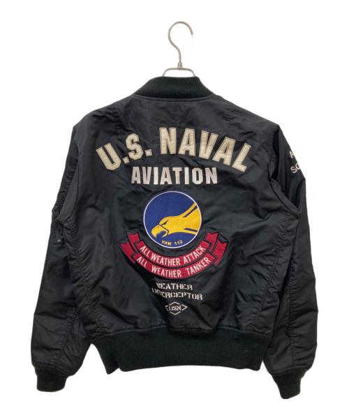 AVIREX（アヴィレックス）AVIREX (アヴィレックス) U.S.NAVAL AVIATION ブラック サイズ:Lの古着・服飾アイテム