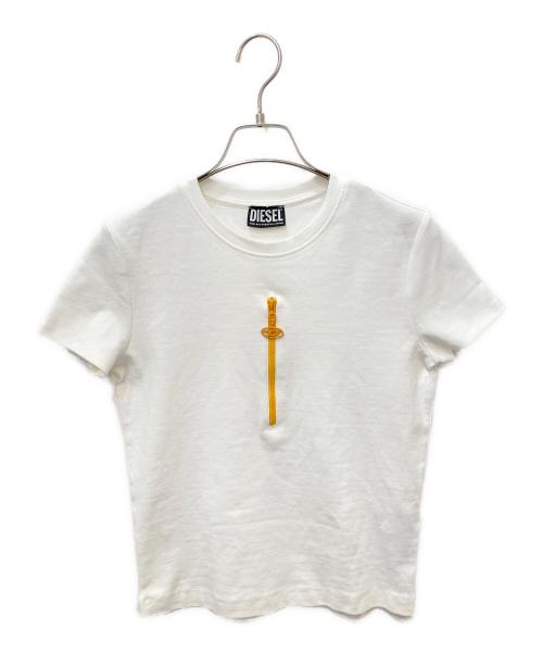 DIESEL（ディーゼル）DIESEL (ディーゼル) T-VAZY　Tシャツ ホワイト サイズ:Mの古着・服飾アイテム