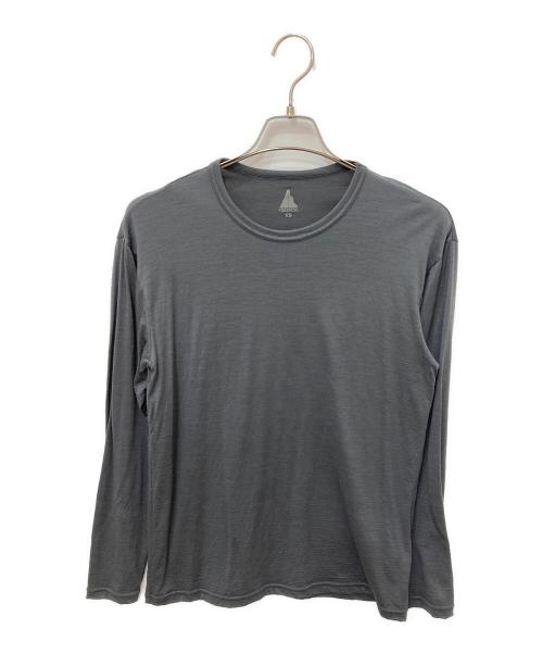 HERENESS（ヒアネス）HERENESS (ヒアネス) SMOOTH WOOL T-SHIRT LONG SLEEVE 2 グレー サイズ:XSの古着・服飾アイテム