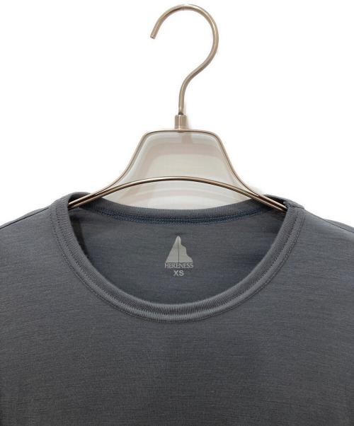 HERENESS（ヒアネス）HERENESS (ヒアネス) SMOOTH WOOL T-SHIRT LONG SLEEVE 2 グレー サイズ:XSの古着・服飾アイテム