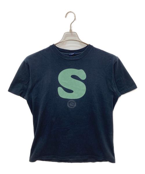 stussy（ステューシー）stussy (ステューシー) Sロゴプリントシャツ ネイビー サイズ:Lの古着・服飾アイテム