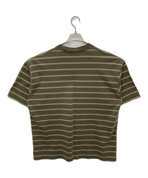 SEDAN ALL-PURPOSE（セダンオールパーパス）SEDAN ALL-PURPOSE (セダンオールパーパス) Striped S/S Tee グリーン サイズ:XXLの古着・服飾アイテム