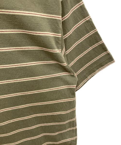 SEDAN ALL-PURPOSE（セダンオールパーパス）SEDAN ALL-PURPOSE (セダンオールパーパス) Striped S/S Tee グリーン サイズ:XXLの古着・服飾アイテム