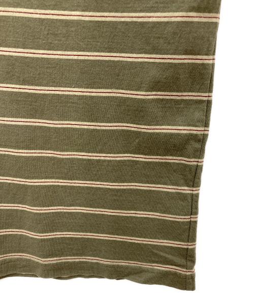 SEDAN ALL-PURPOSE（セダンオールパーパス）SEDAN ALL-PURPOSE (セダンオールパーパス) Striped S/S Tee グリーン サイズ:XXLの古着・服飾アイテム