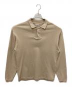 STEVEN ALANスティーブンアラン）の古着「LONG SLEEVE POLOSHIRT LOOSE」｜ベージュ