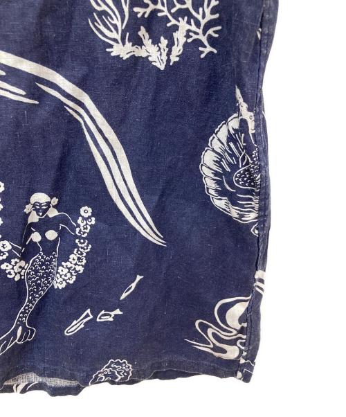 POLO RALPH LAUREN（ポロ・ラルフローレン）POLO RALPH LAUREN (ポロ・ラルフローレン) オープンカラーリネンシャツ ネイビー サイズ:Ｌの古着・服飾アイテム
