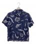 POLO RALPH LAUREN（ポロ・ラルフローレン）の古着「オープンカラーリネンシャツ」｜ネイビー