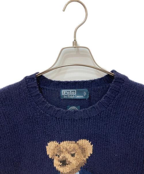 RALPH LAUREN（ラルフローレン）RALPH LAUREN (ラルフローレン) ポロベアクルーネックニット ネイビー サイズ:Mの古着・服飾アイテム